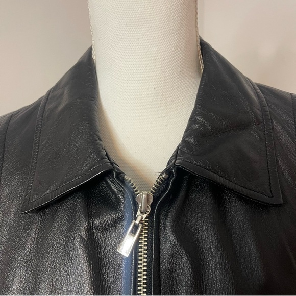 Wilson leather collared belted leather jacket with removable inside - Picture 5 of 15